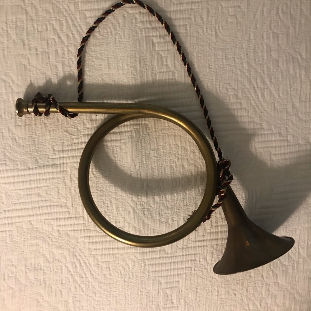 Vintage French Horn Decoration Ralph Lauren Fox Hunt Equestrian Christmas